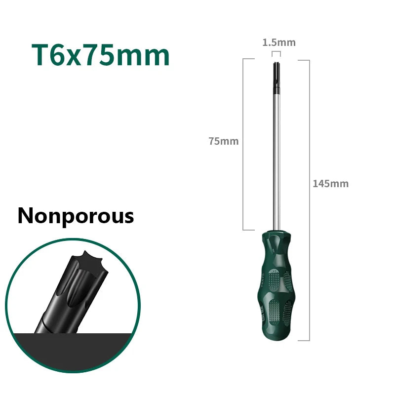 Torx Magnetic Screwdriver T6,T8,T10,T15,T20,T25,T27,T30,T40 Screwdrivers Hand Tool Torx Security Screw Driver Viralgem Store