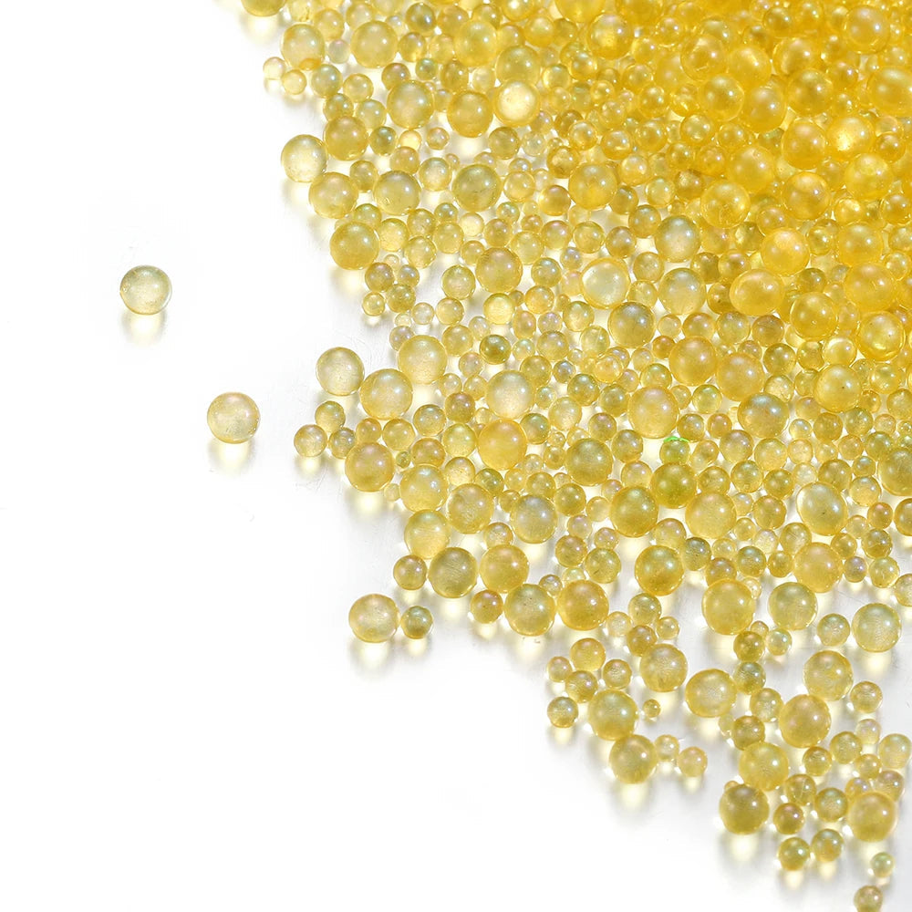 100g 0.4-3mm Mini Bubble Ball Beads Tiny Glass Bead Resin Filling for Silicone Mold UV Resin Epoxy Filler DIY Nail Art Decor Viralgem Store