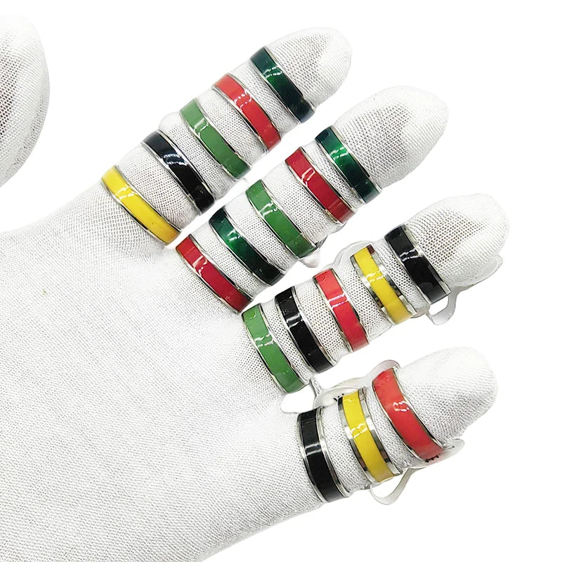 20pcs/Lot Factory Wholesale Hot Mix Style Simple Stainless Steel Finger Rings Men Women New Gifts Jewelry Bar Wide Joint Ring Viralgem Store