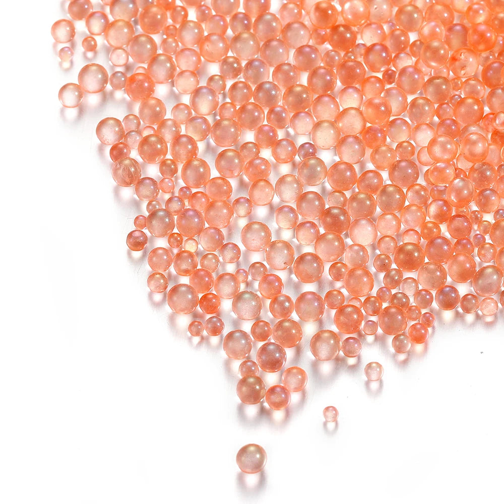 100g 0.4-3mm Mini Bubble Ball Beads Tiny Glass Bead Resin Filling for Silicone Mold UV Resin Epoxy Filler DIY Nail Art Decor Viralgem Store