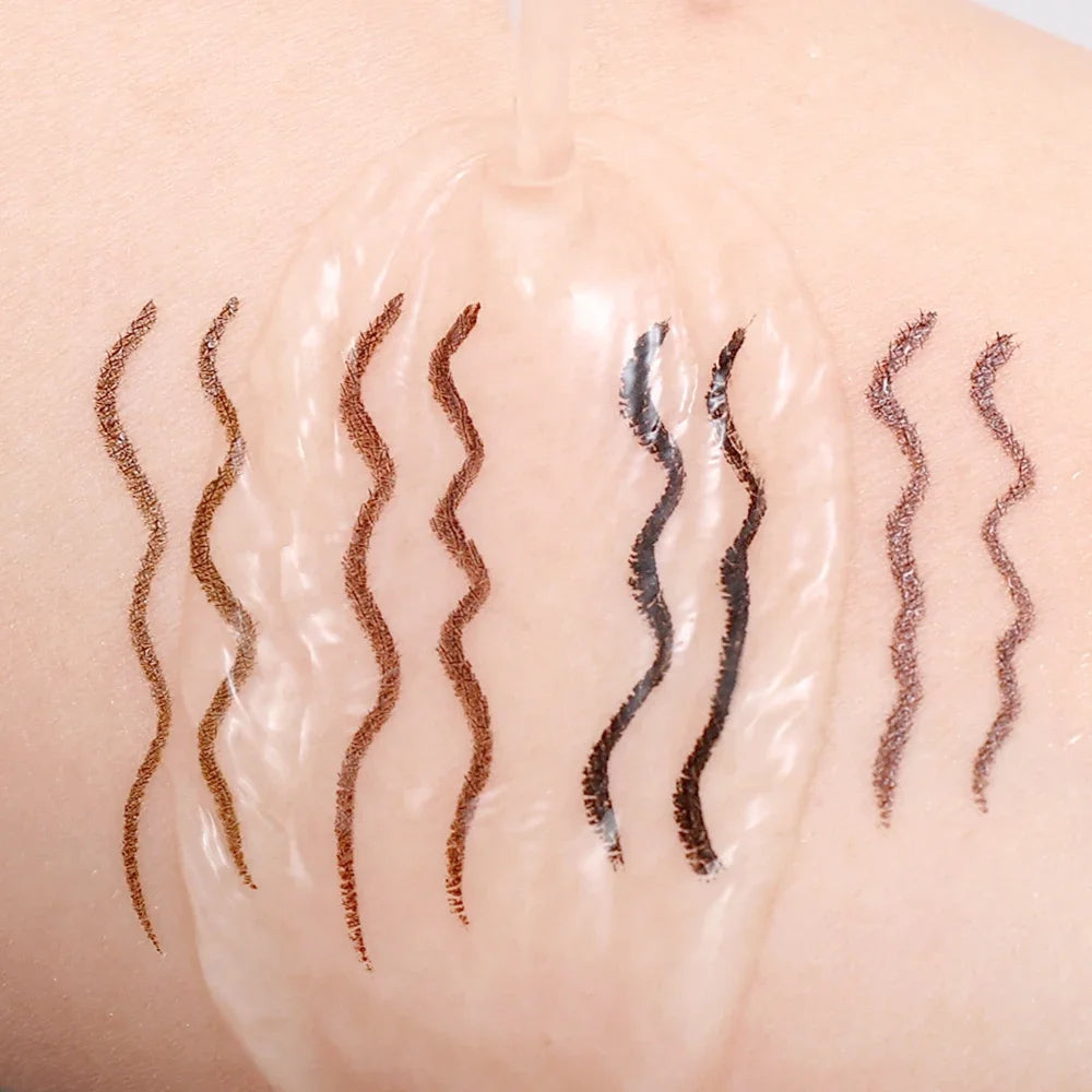 Waterproof Quick Dry Liquid Eyeliner Pen Lasting Lying Silkworm Eyeliner Pencil Ultra-fine Matte Black Brown Beauty Eyes Makeup