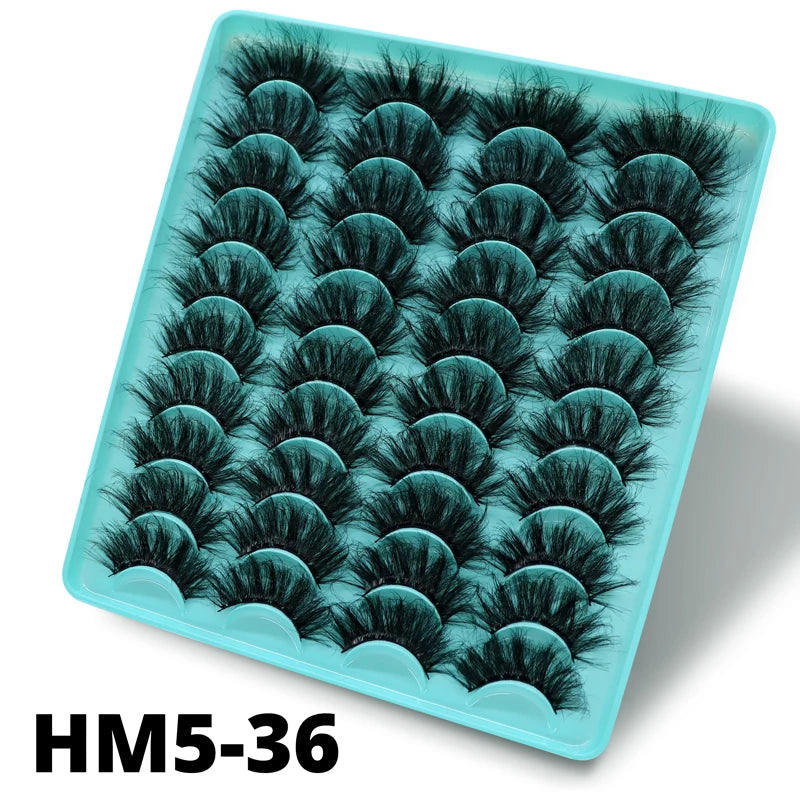 2 Style 20 Pairs Eyelash 3D Natural Mink False Eyelashes Makeup Fake Eye Lashes Faux Cilios Make Up Beauty Tools Wholesale