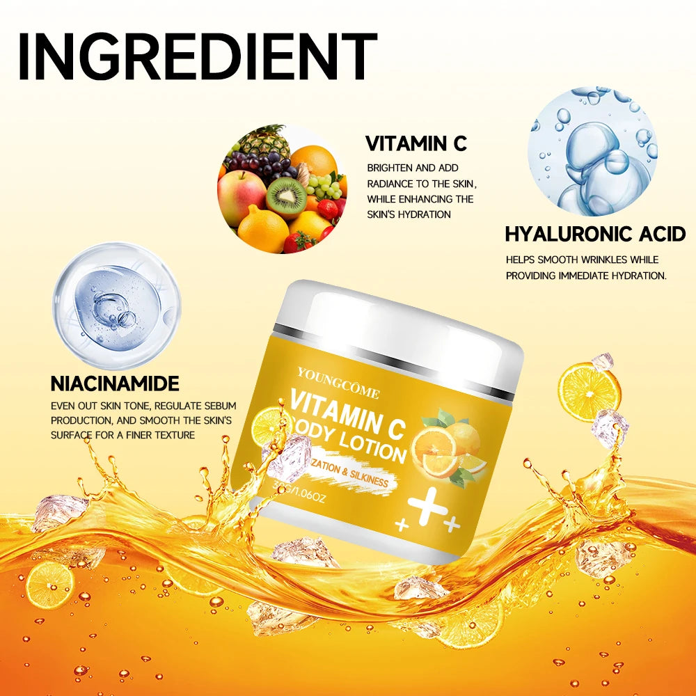 ﻿ Vitamin C Body Lotion Whitening Creams Moisturising Exfoliating Leg Arm Back Body Skin Care Cream Viralgem Store