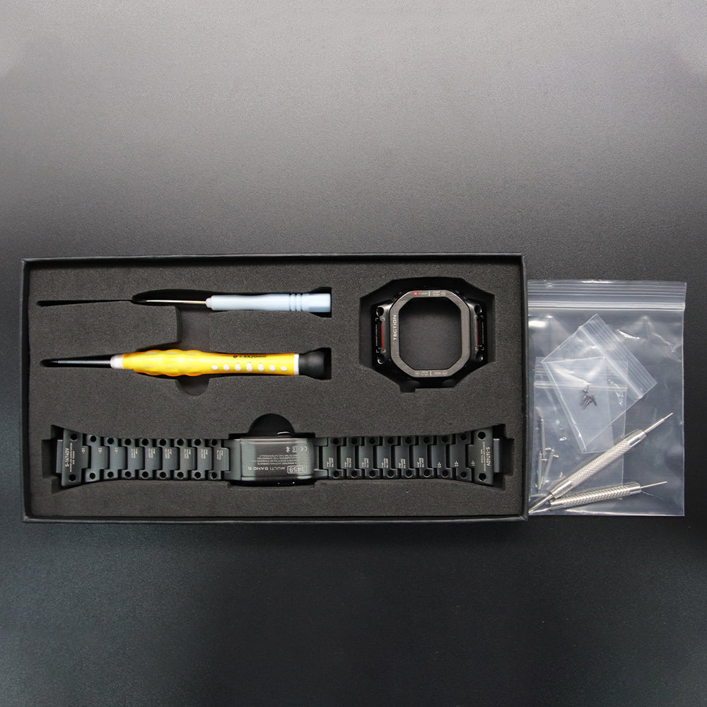 Titanium Modification Kit DW-5600 Metal Strap Case Bezel Set for GW-M5610 GW-5000 Stainless Metal Steel Case for Casioak GLS5600