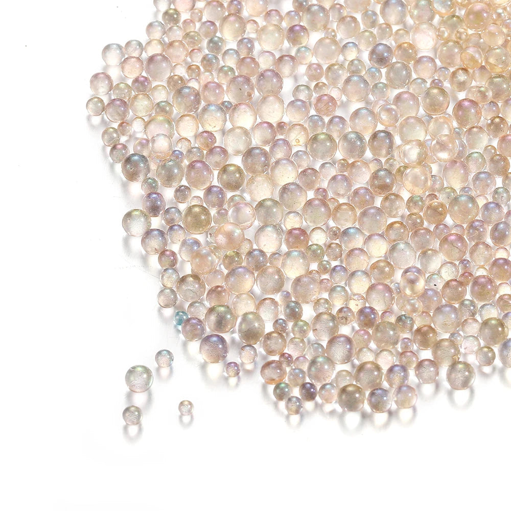 100g 0.4-3mm Mini Bubble Ball Beads Tiny Glass Bead Resin Filling for Silicone Mold UV Resin Epoxy Filler DIY Nail Art Decor Viralgem Store