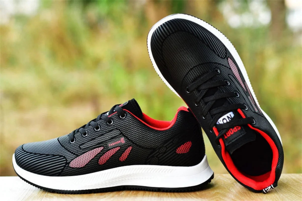 2024 summer new leather non-slip waterproof sports shoes walking shoes all casual fashionable shoes men's running shoes