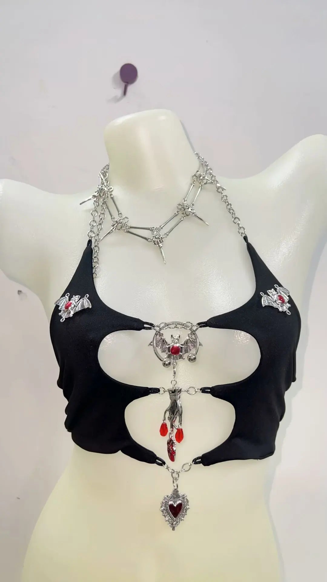 y2k crop top gothic clothes y2k top halter top Gothic Tank Tops Punk Tank Tops y2k fashion Cross Tops e girl clothes bustier top