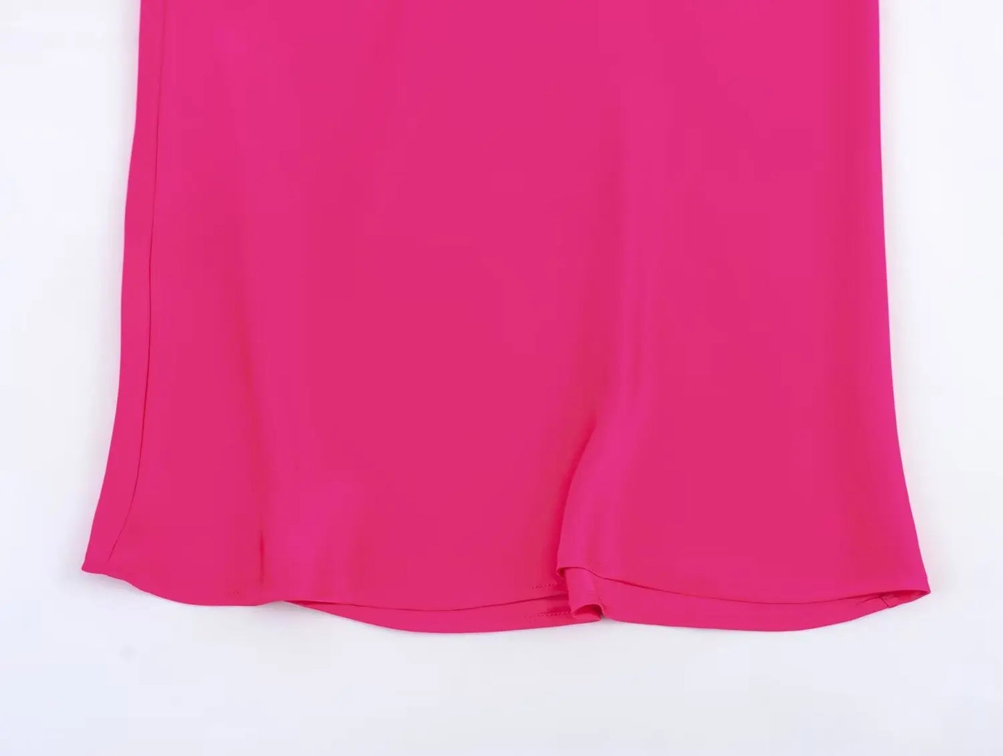 2024 New Women's European And American Style Fashion Silk Satin Texture High Waist Skirt Street Style Elegant Mid-length Skirt