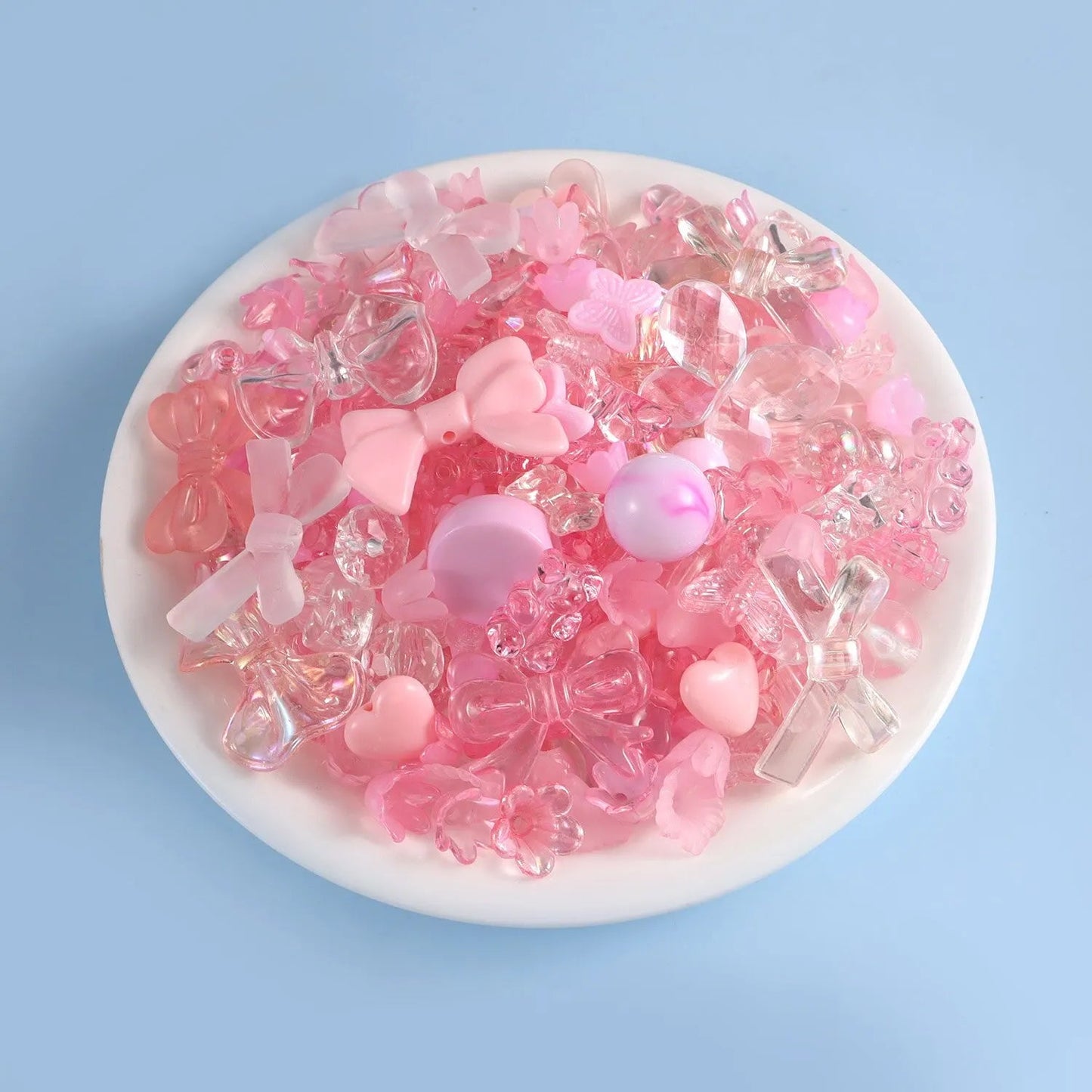 1bag Mixing Style Candy Color Acrylic Beads For DIY Handmade Bracelet Jewelry Making Phone Chain Accessories Viralgem Store