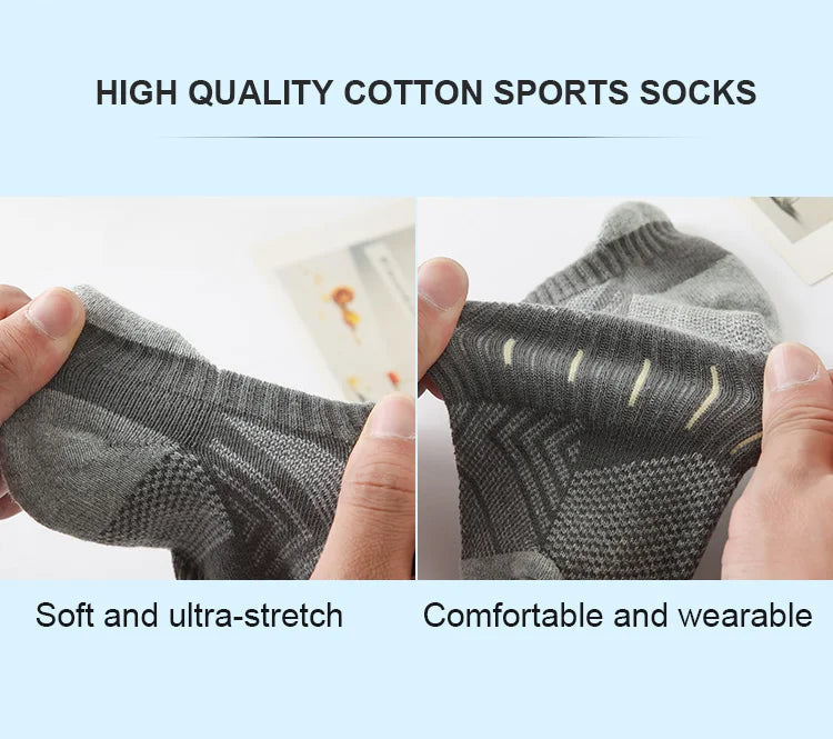 6 Pairs/Lot Men's Sport Socks Breathable Outdoor Running buffer thickenBasketball Socks Cotton Training Short Tube Socks For Men Viralgem Store