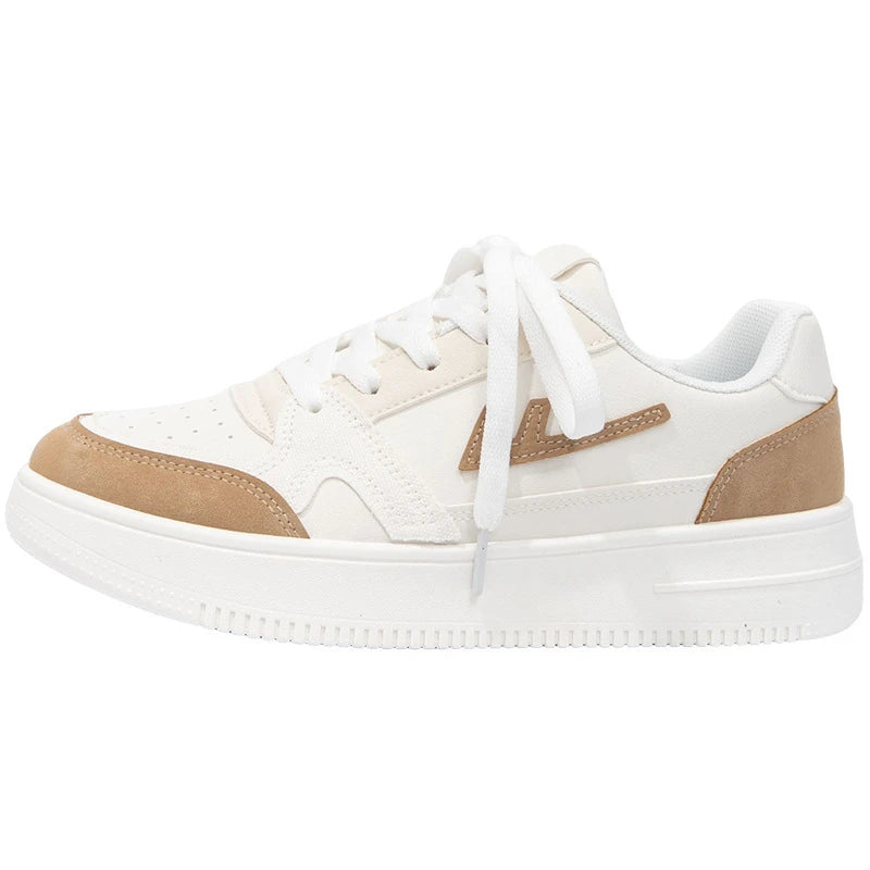 White Shoes For Women's Classic Spring And Autumn New Sports And Casual Trend Women's Shoes Versatile Ins Thick-Soled Shoes