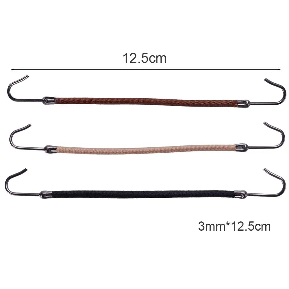 1/5/10pcs Casual Elastic Clips Bows Girls Women Bands Gum With Hooks Ponytail Holder Bungee Hair Thick Hair Accessories Headwear Viralgem Store
