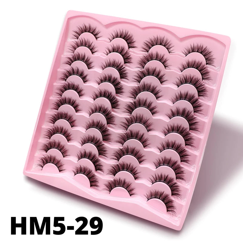 2 Style 20 Pairs Eyelash 3D Natural Mink False Eyelashes Makeup Fake Eye Lashes Faux Cilios Make Up Beauty Tools Wholesale