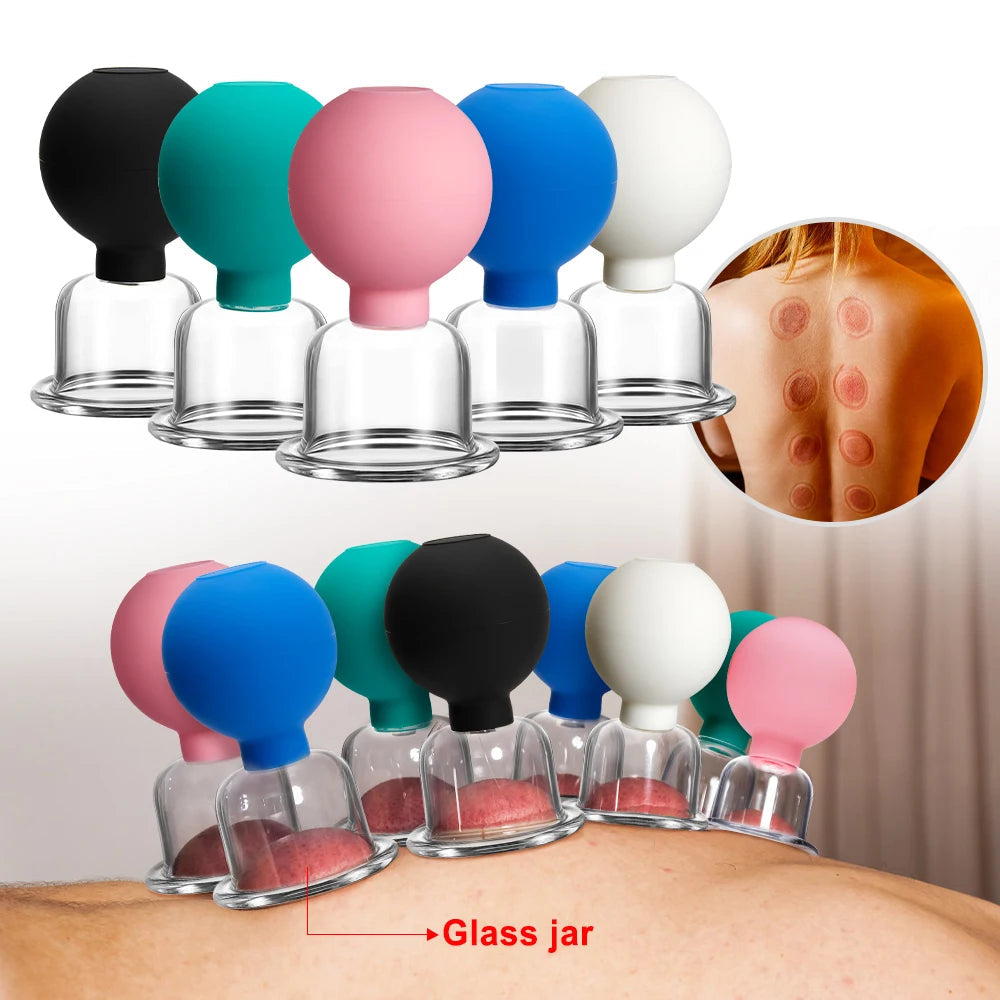 Vacuum Cupping Chinese Therapy Set Jars Anticellulite Professional Suction Cup Body Face Massager Facial Face Sucker Health Care Viralgem Store