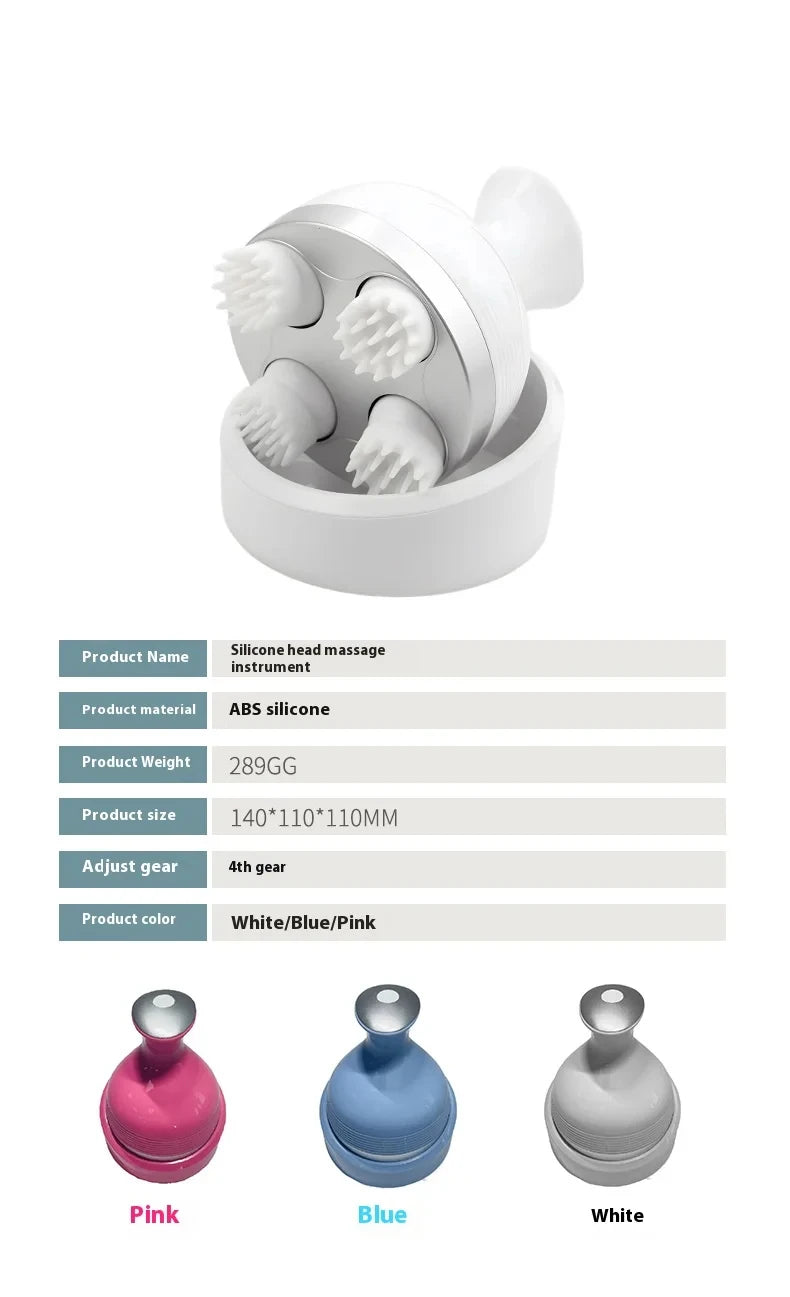 Tuhopeta Scalp Massager 3D Kneading Shiatsu Head Relaxation Device USB Rechargeable Electric Massage with Tension Relief Pets Viralgem Store