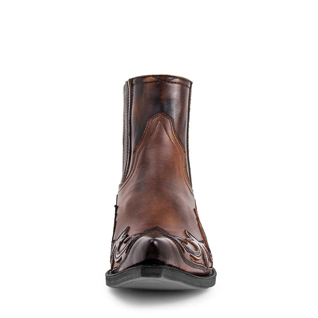 2024 Men's Western Cowboy Boots For Men Women Leather Ankle Boots Man Retro Embroidery Design Pointed Toe Shoes Plus Size 48