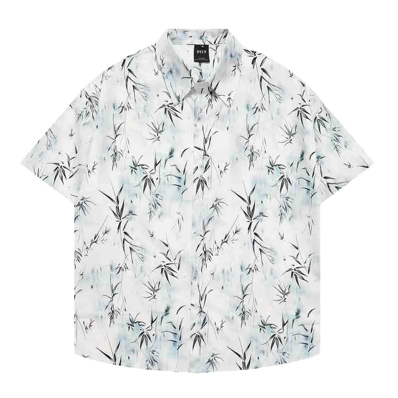 2025 New Fashion Summer Hawaiian Shirts Men's Holiday Casual Chinese style Print Graphic T-shirt Men Clothing Lapel Short Sleeve