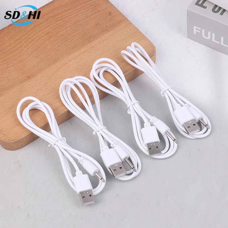 1pcs USB DC 2.5 Vibrator Charger Cable Audio Power Cord For Rechargeable Vibrators Massagers Accessories USB Power Supply Viralgem Store