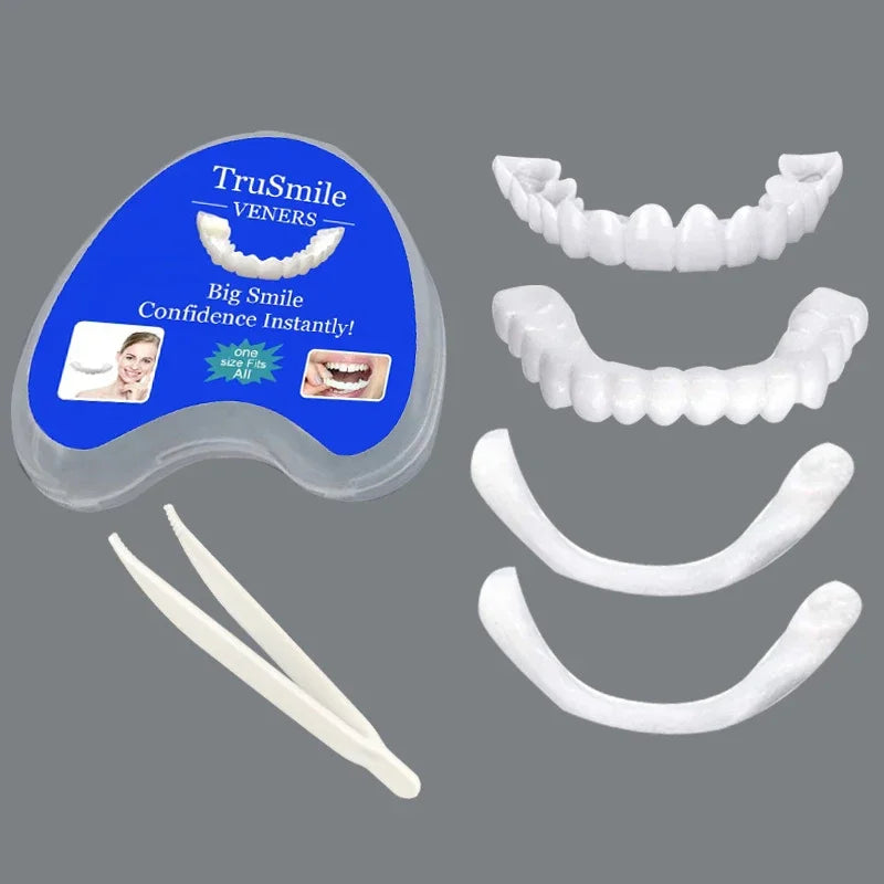 Veneer Snap-on Teeth Kit Fake Temporary Tooth Whitening Replacement Temporary Tooth Replacement Men Women