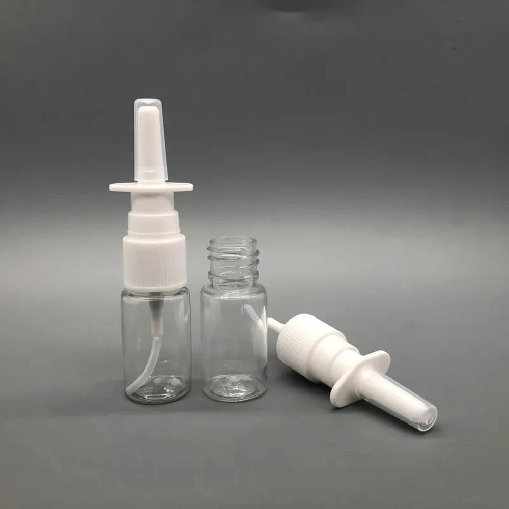 2Pcs/Lot  10ml 20ml 30ml Nasal Spray Bottle Plastic Nose Mist Sprayer Press Spray Head Empty Bottles Refillable Atomizer Viralgem Store