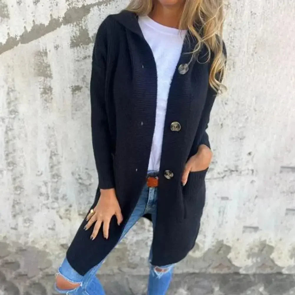 VIta Sweater Gothic Clothes Women Button Autumn Big Size Cardigan Long Sleeve Gray Sweater Polo Sweater Women