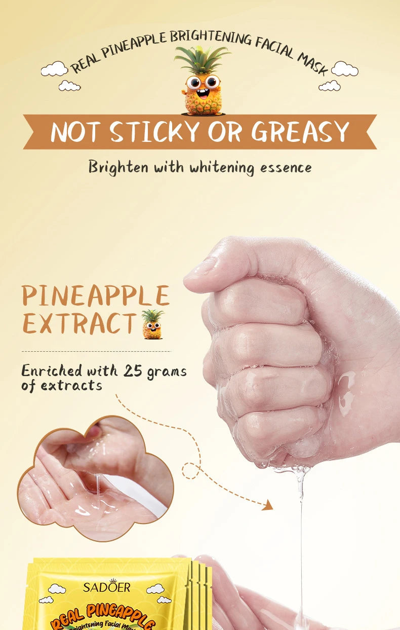 8pcs SADOER Fresh Fruits Face Mask Facial skincare Moisturizing Brightening Firming Hydrating Facial Masks for Face Skin Care Viralgem Store