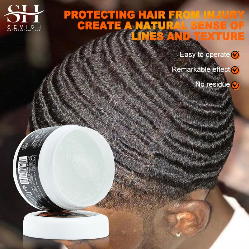 30g Biotin Wave Control Pomade for Men Anti Hair Loss 360 Wave Hair Edge Control Gel Pomade Natural Hair Curly Styling Pomade