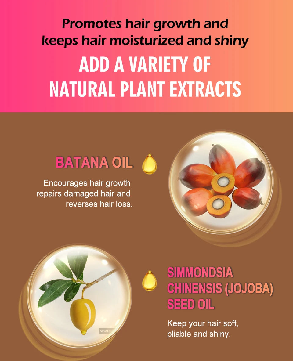 Africa Batana Mask oil Hair Butter Traction Alopecia Anti-break Hair Growth Care Products Moisturize Repair Dry Batana Hair mask