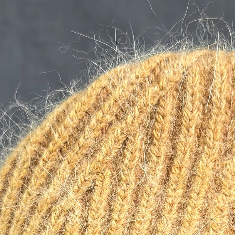 2024 New Rabbit Fur Beanies Soft Warm Fluffy fur pompom Winter Hat for Women Angora Knitted Hat Skullies Female Bonnet Knit Cap Viralgem Store