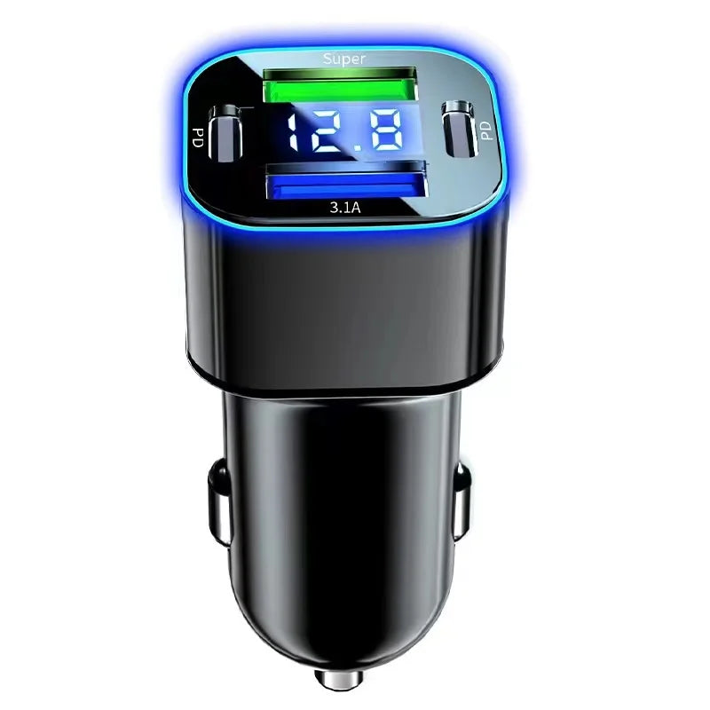 4 in 1 USB C Car Charger Dual PD  Super Fast Charging Adapter for iPhone 15 Pro Max 14 Plus Huawei Oneplus Samsung OPPO Vivo