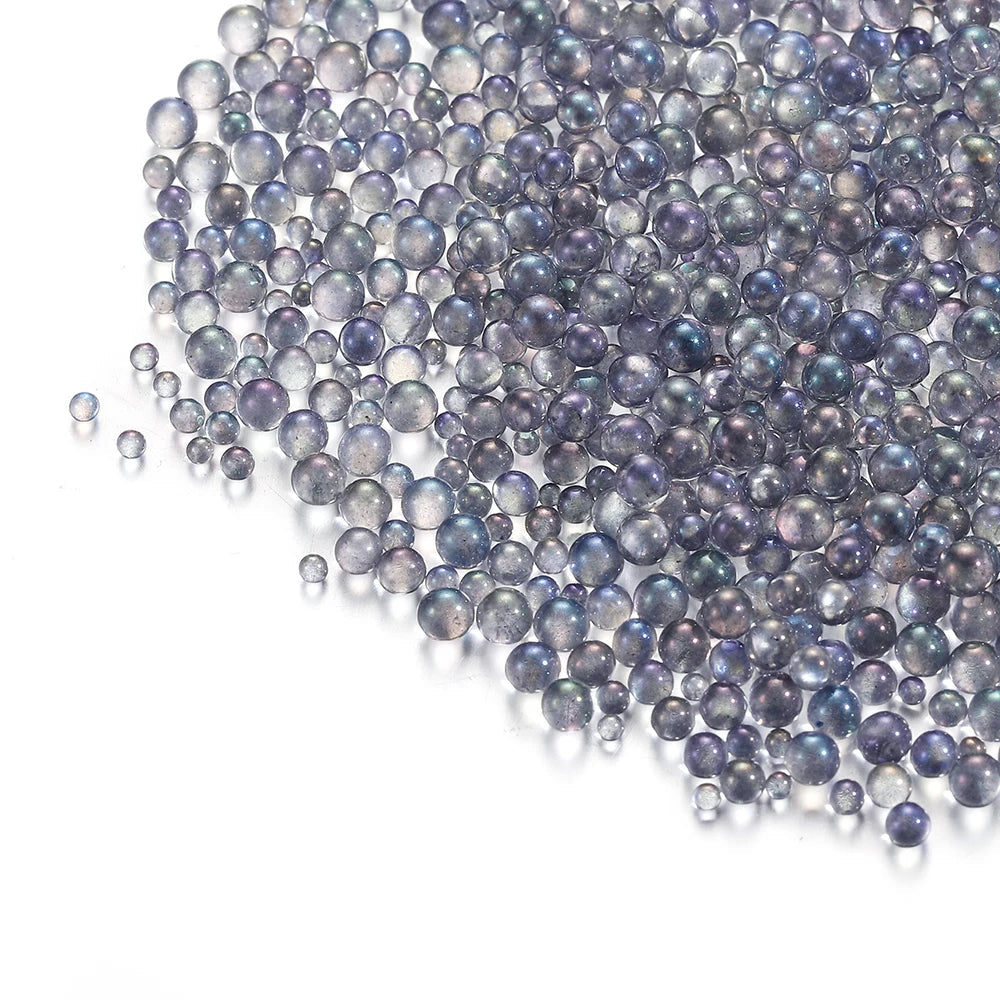 100g 0.4-3mm Mini Bubble Ball Beads Tiny Glass Bead Resin Filling for Silicone Mold UV Resin Epoxy Filler DIY Nail Art Decor Viralgem Store