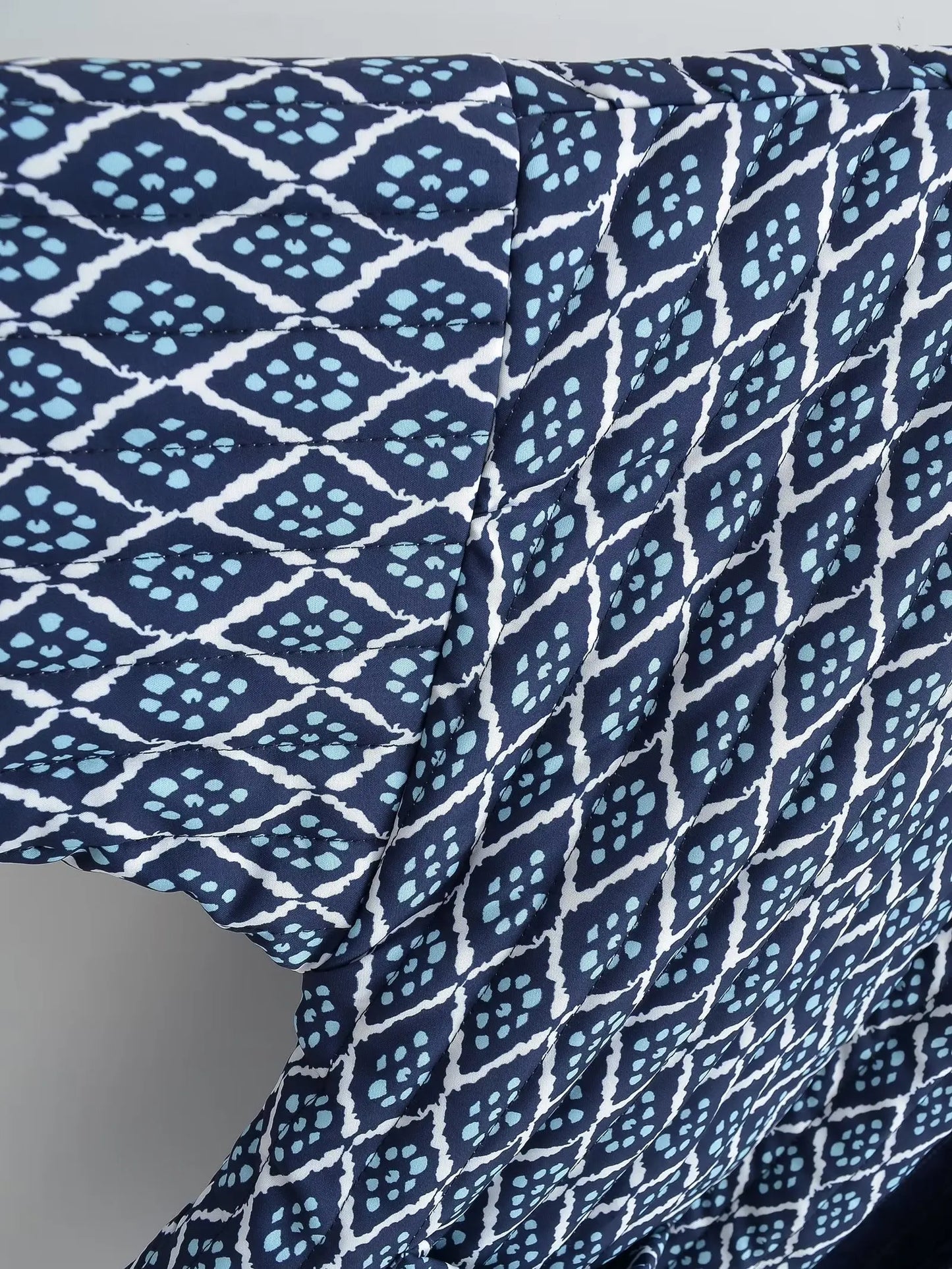 TRAFZA Vintage Patchwork Thick Cotton Jacket Women Loose Pocket Long Sleeve Autumn Winter Jacket Female O-Neck Ladies Outwear