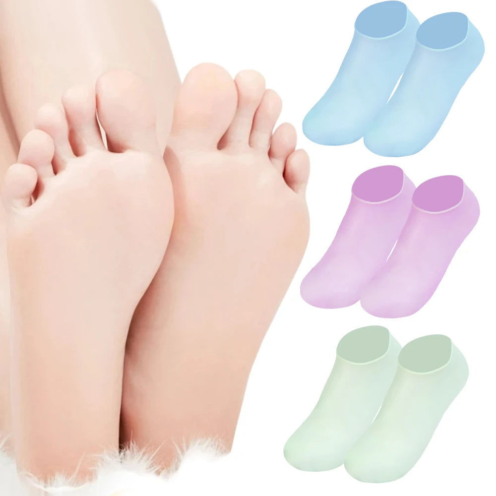 1/3pairs Silicone Moisturizing Foot Socks Anti Cracking Dry Dead Skin Foot Spa Tools Reusable Gel Stocking Protective Feet Cover Viralgem Store