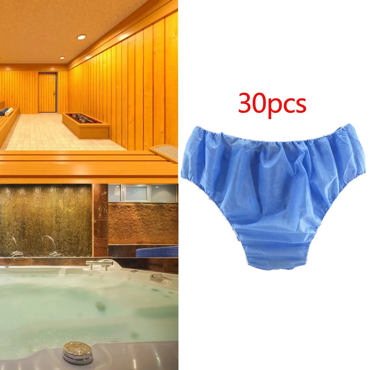 30 Pieces Disposable Panties Portable Breathable Individually Wrapped One Time Use Handy Briefs for SPA Hotel Waxing Women Men