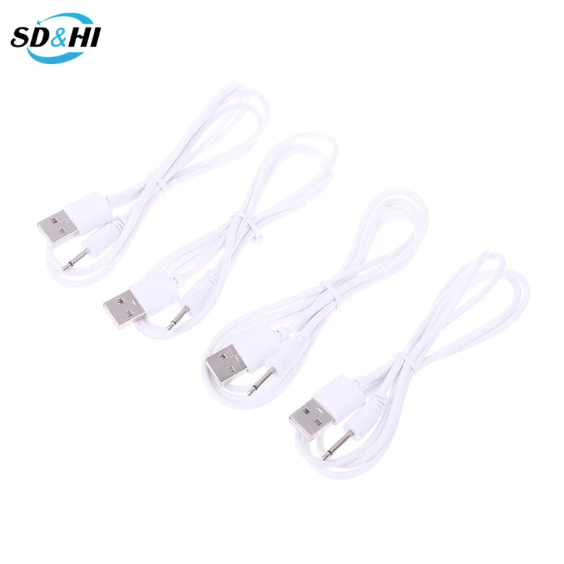 1pcs USB DC 2.5 Vibrator Charger Cable Audio Power Cord For Rechargeable Vibrators Massagers Accessories USB Power Supply Viralgem Store