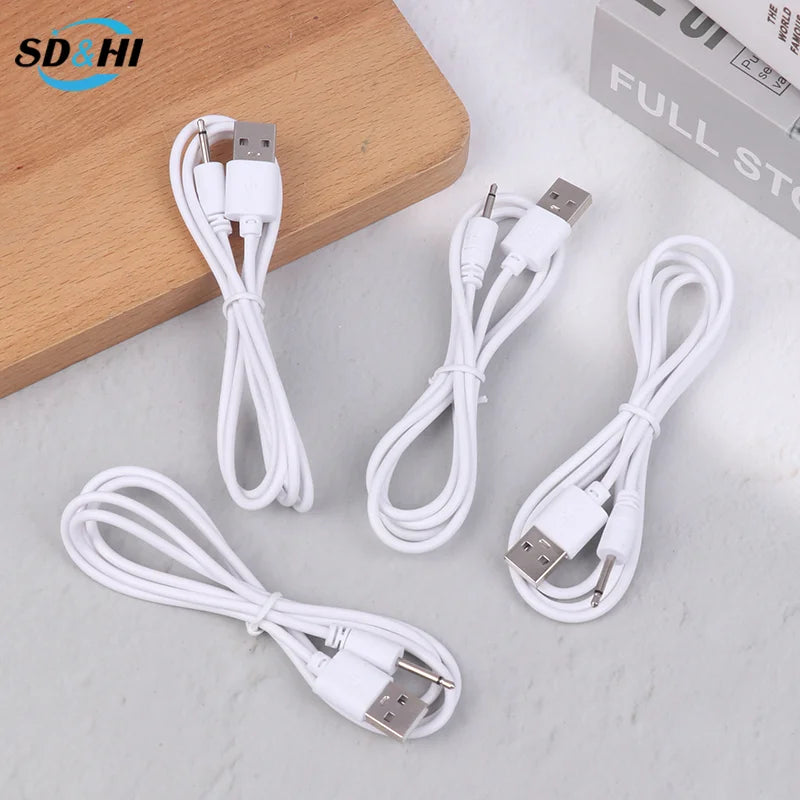 1pcs USB DC 2.5 Vibrator Charger Cable Audio Power Cord For Rechargeable Vibrators Massagers Accessories USB Power Supply Viralgem Store