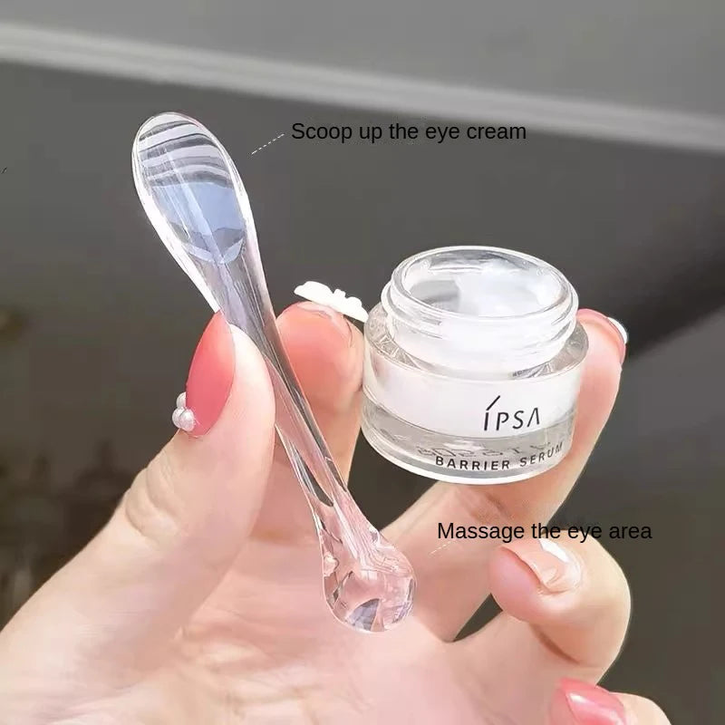 3pcs Acrylic Cosmetic Spatulas Scoop with Bottle,Face Cream Mask Mud Mixing Spoon,Beauty Tools Absorb Roller Facial Applicator