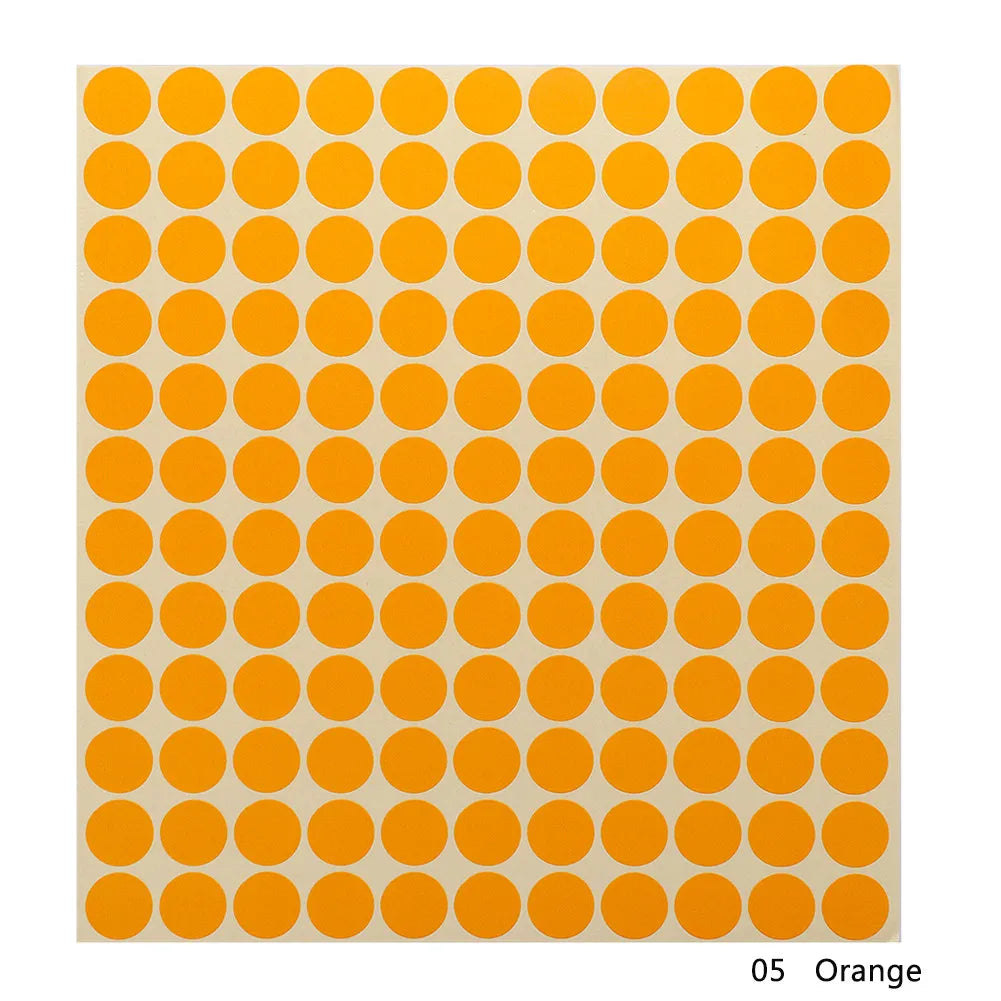 1 Sheet of 132 Blank Round Stickers Labels for Essential Oil Bottle Cap Lid Water Resistant 7 Color Sticker 13mm DIY