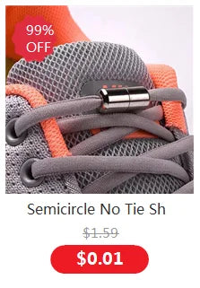 1Pair No Tie Shoelace Elastic Shoelaces Leisure Sneakers Quick Flat Shoelaces Lazy Shoe Laces Nice Buckle Kids and Adult Unisex