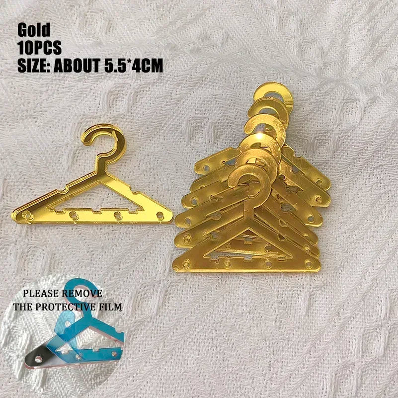 8pcs Hangers Earring Jewelry Hanger Display Stand Acrylic Organizer Creative Coat Hanger Shape Tabletop Ear Stud Jewelry Storage Viralgem Store