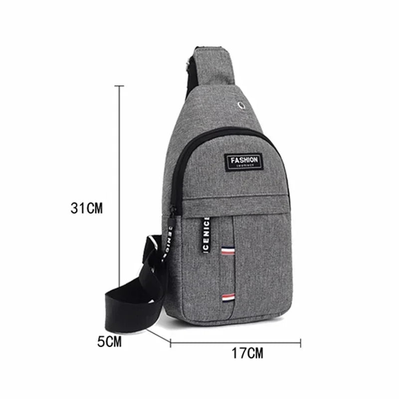 Waist Bag Men Outdoor Nylon Solid Color Shoulder Small Canvas Chest Pack for Crossbody Bags Hip Hop Streetwear Bag Fanny Pack