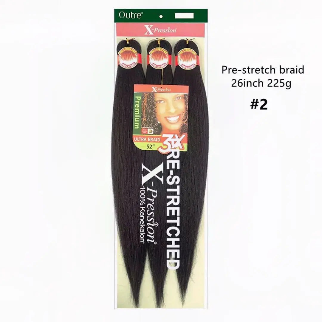 Synthetic Xpression prestretched braiding hair - 3x xpression kanekalon flame retardant smooth yaki braid - 3x x-pression Viralgem Store