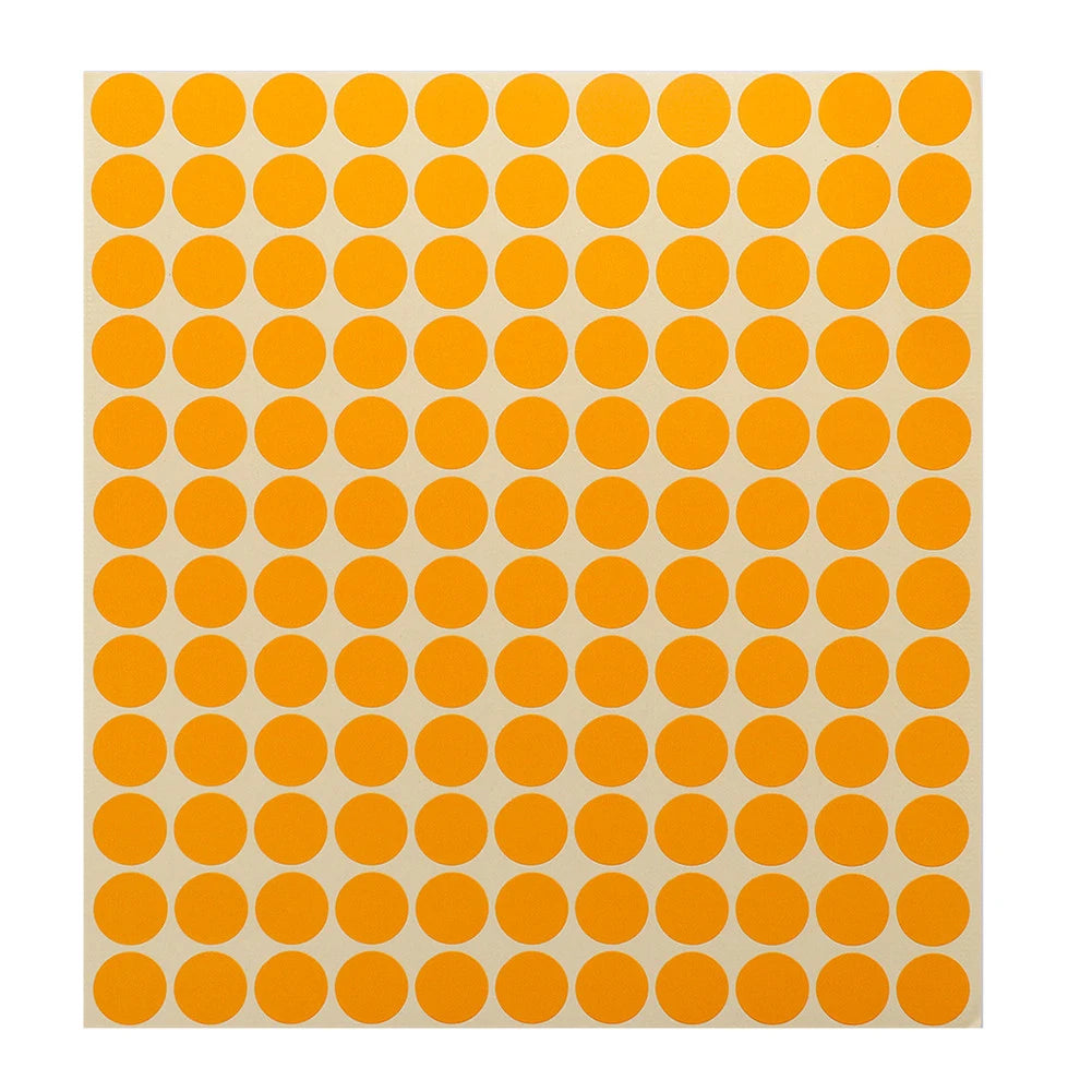 1 Sheet of 132 Blank Round Stickers Labels for Essential Oil Bottle Cap Lid Water Resistant 7 Color Sticker 13mm DIY