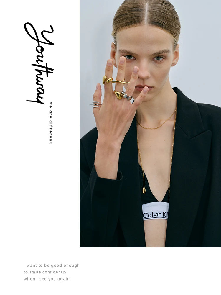 Youthway Shell Textured Metal Stainless Steel Earrings Summer Beach Holiday Charm Jewelry Waterproof  Holiday Summer Jewelry