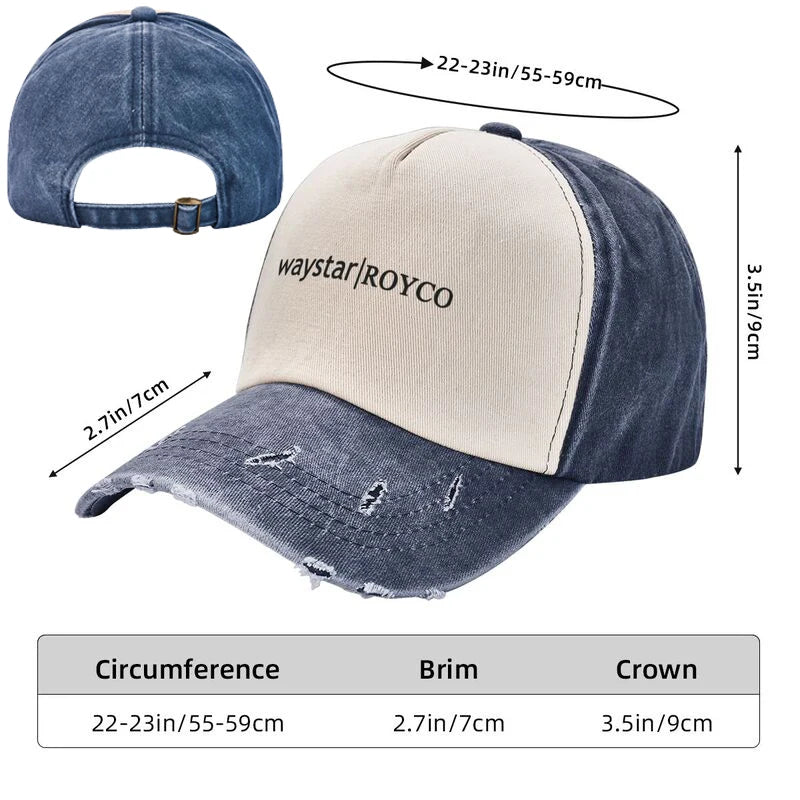 Waystar Royco Merch Men Women Baseball Cap Distressed Denim Hats Cap Vintage Succession TV Series Snapback Hat Casquette Viralgem Store