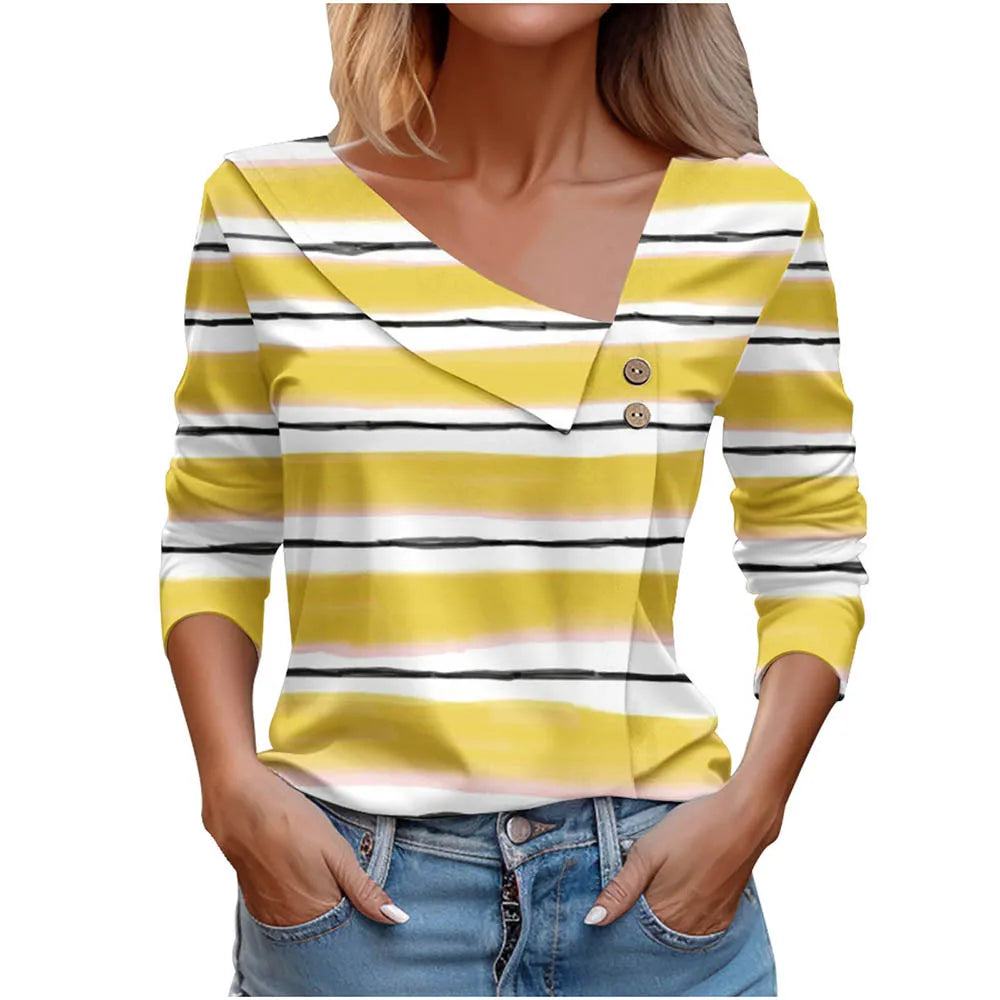 T Shirt For Women Fashion Long Sleeve Top White Floral Print Shirts And Blouses Autumn Winter Clothes For Women 2024 Viralgem Store