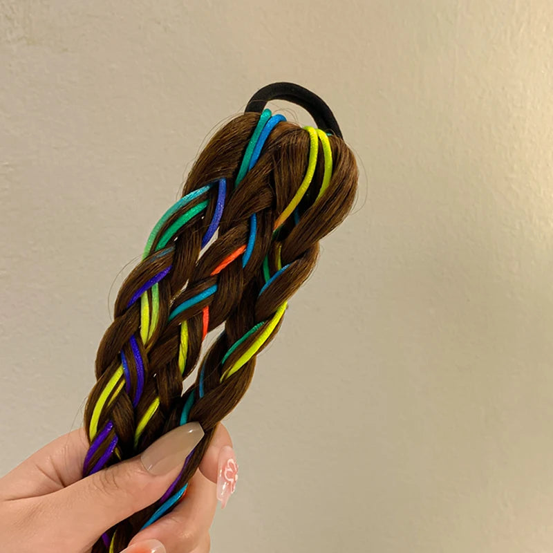 AISHG 1Pcs Synthetic Bubble Twist Ponytail For Women Elastic Twist Braid Rope Rubber Band Natural Lantern Girls Hair Accessories