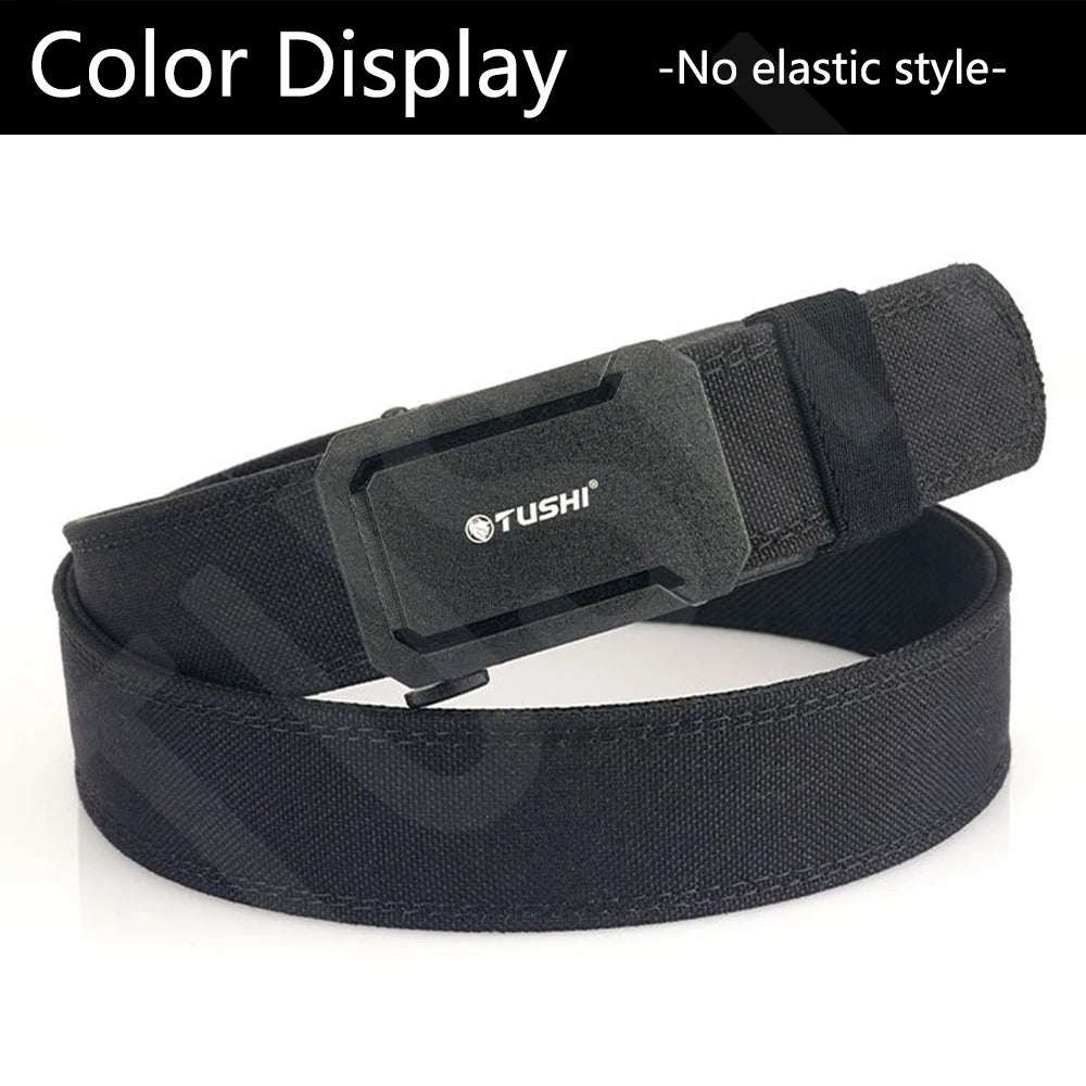 TUSHI Army Tactical Belt Quick Release Military Airsoft Training Molle Belt Outdoor Shooting Hiking Hunting Sports Belt