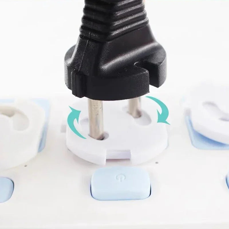1/10pcs  Baby Safety Child Electric Socket Outlet Plug Protection Security Two Phase Safe Lock Cover Kids Sockets Cover Plugs Viralgem Store