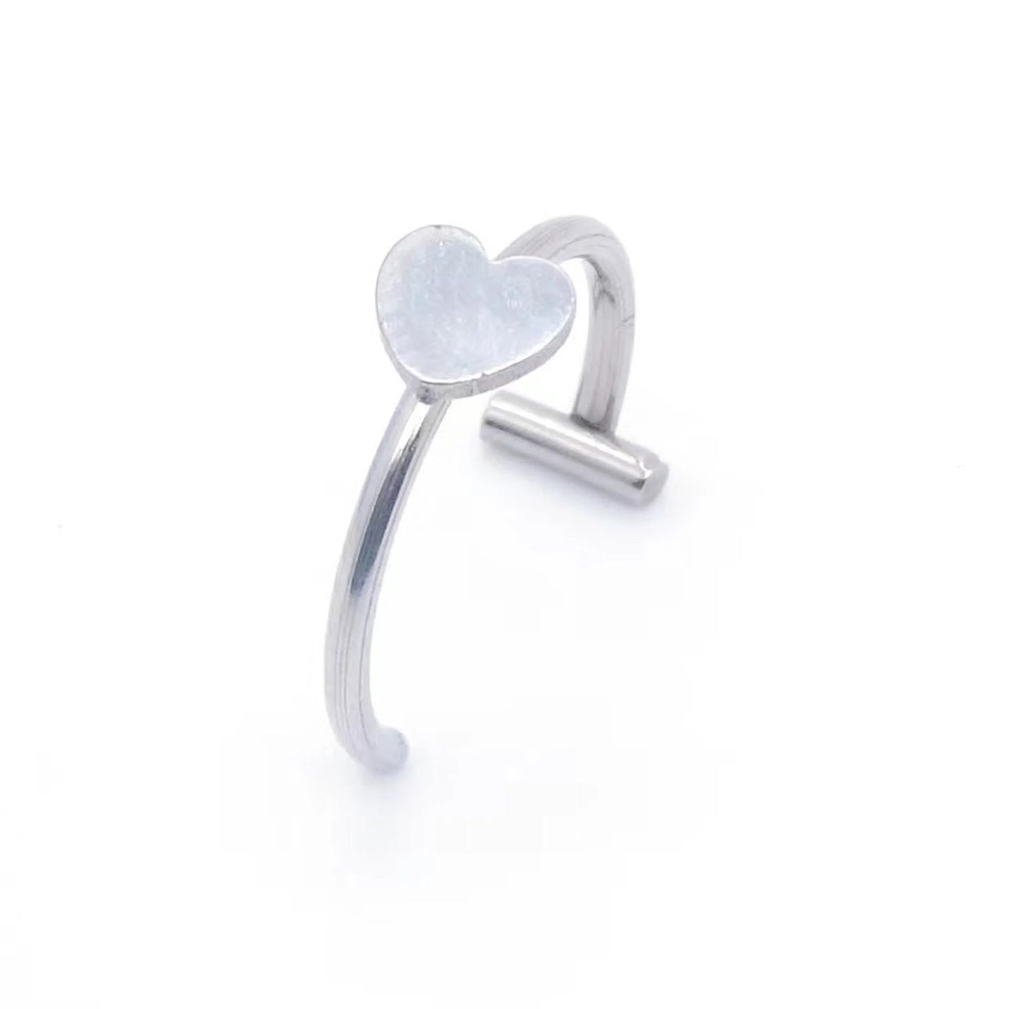 1Pc Stainless Steel Fake Nose Ring Hoop Septum Rings C Clip Lip Ring Earring Fake Nose Piercing Women Body Jewelry Non-Pierced